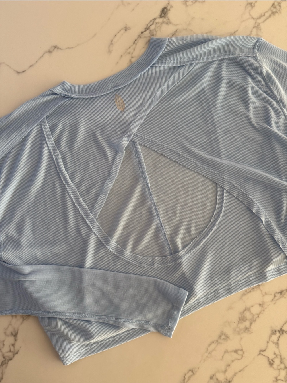 FP Movement by Free People Infinitee Long-Sleeve Tee - Light Blue - Size Small - Picture 4 of 6